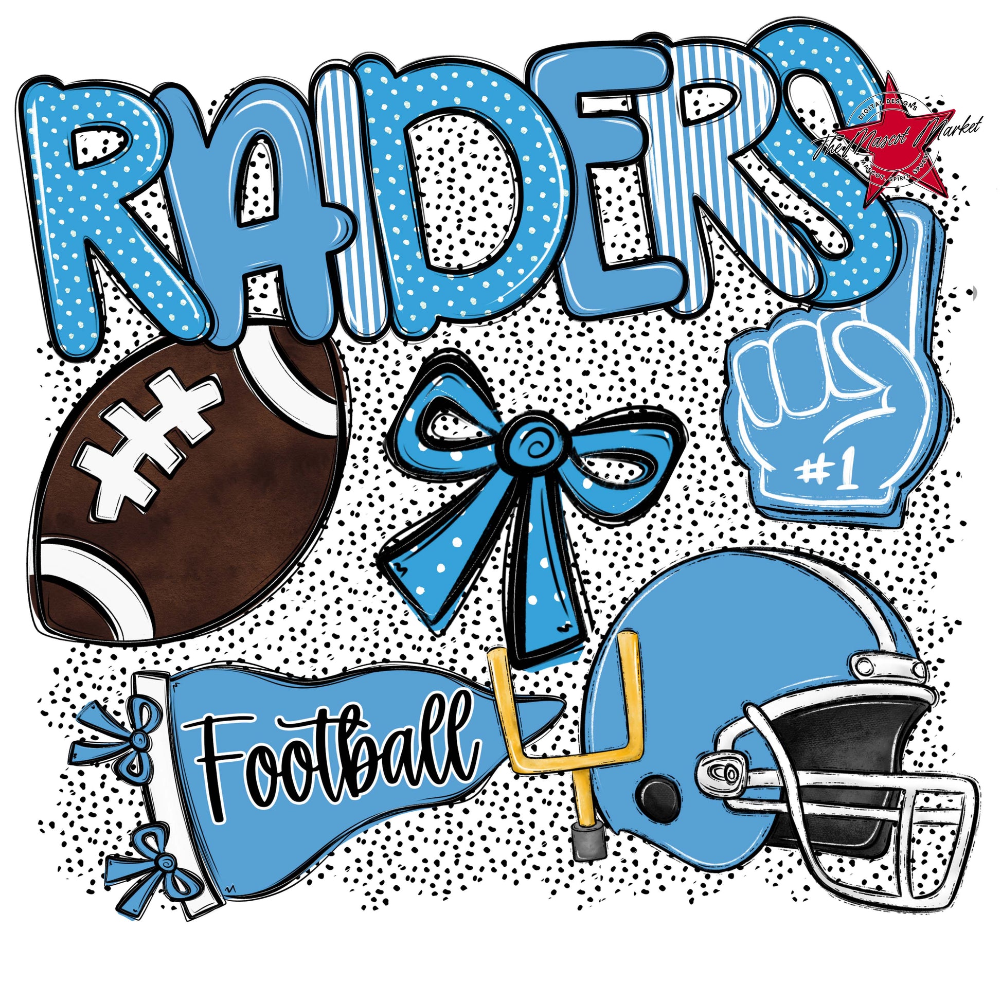 Raiders Football Spirit-Carolina Blue