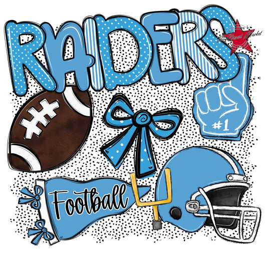 Raiders Football Spirit-Carolina Blue