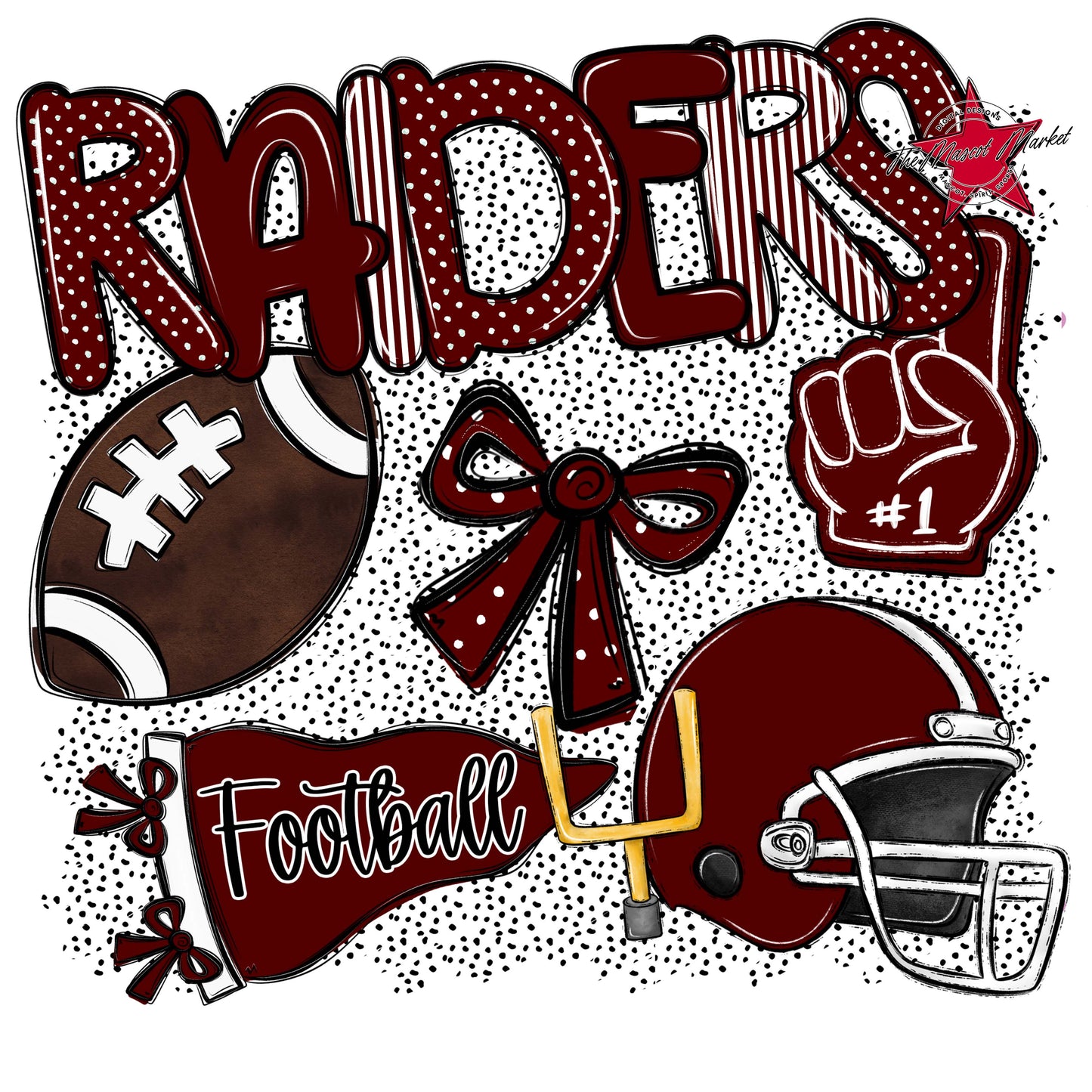Raiders Football Spirit-Maroon