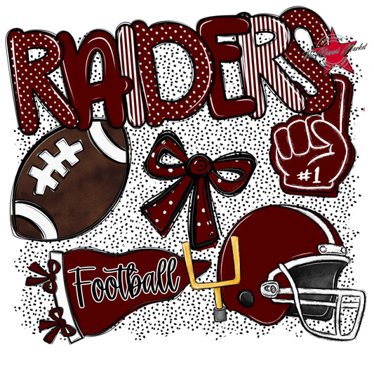 Raiders Football Spirit-Maroon