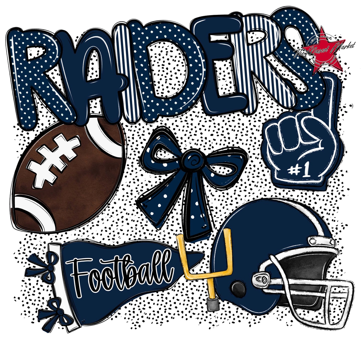 Raiders Football Spirit-Navy