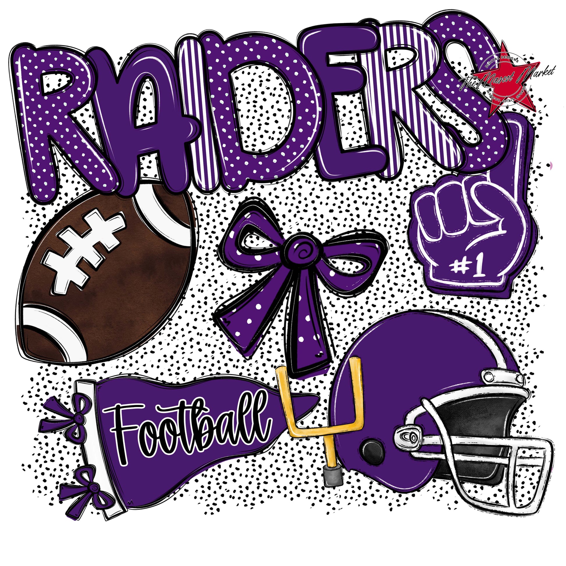 Raiders Football Spirit-Purple
