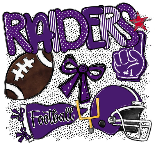 Raiders Football Spirit-Purple