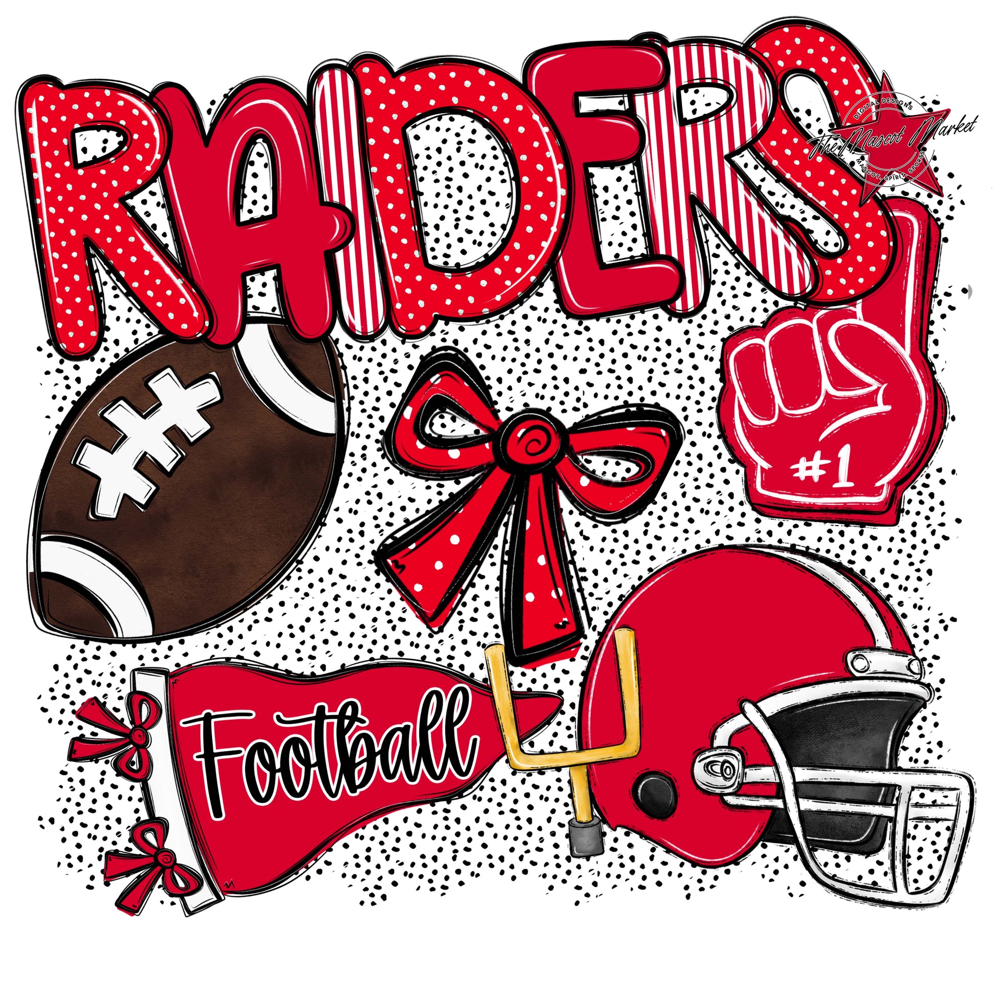 Raiders Football Spirit-Red