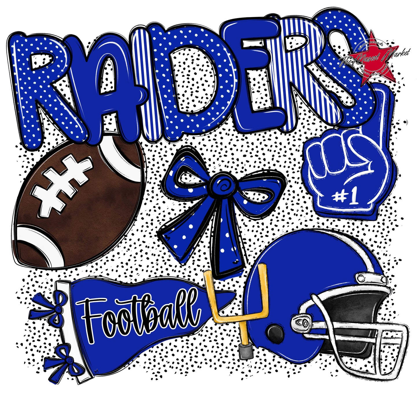 Raiders Football Spirit-Royal Blue