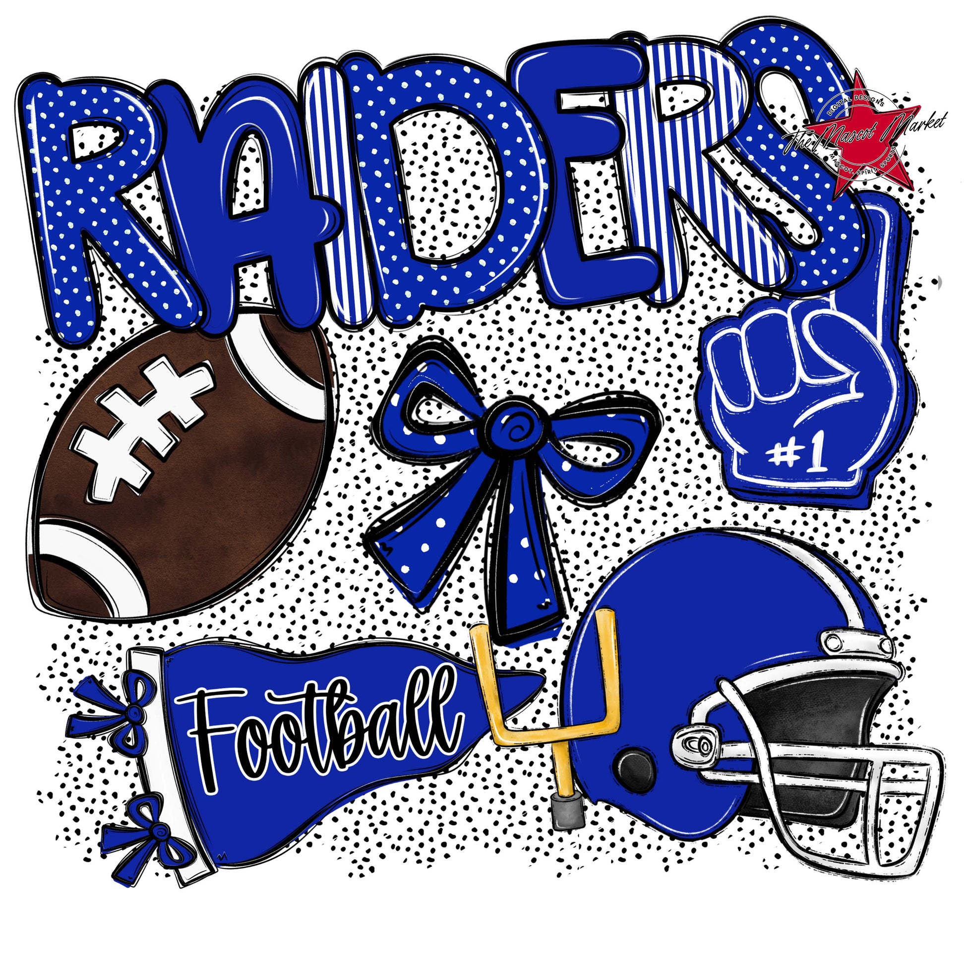 Raiders Football Spirit-Royal Blue