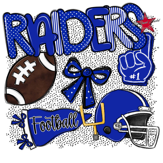 Raiders Football Spirit-Royal Blue
