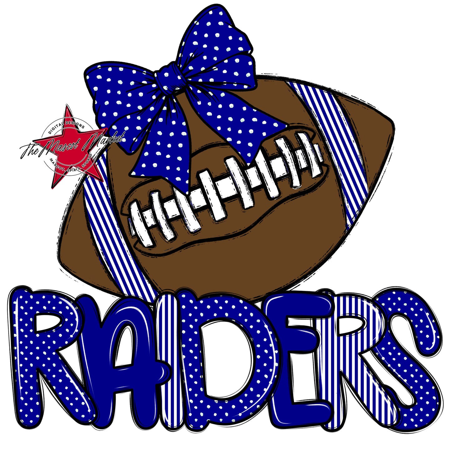 Raiders Football Spirit Design-Blue