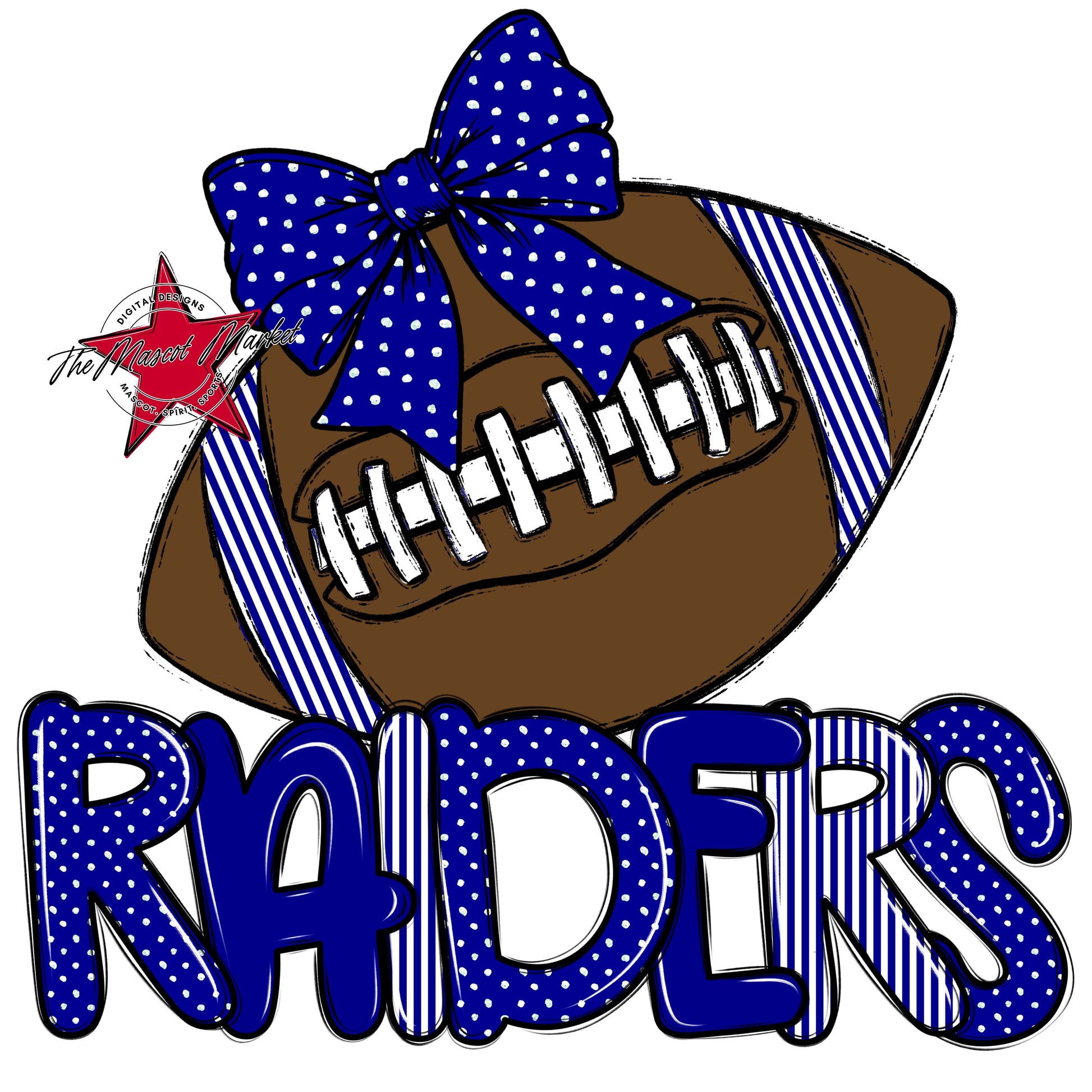 Raiders Football Spirit Design-Blue