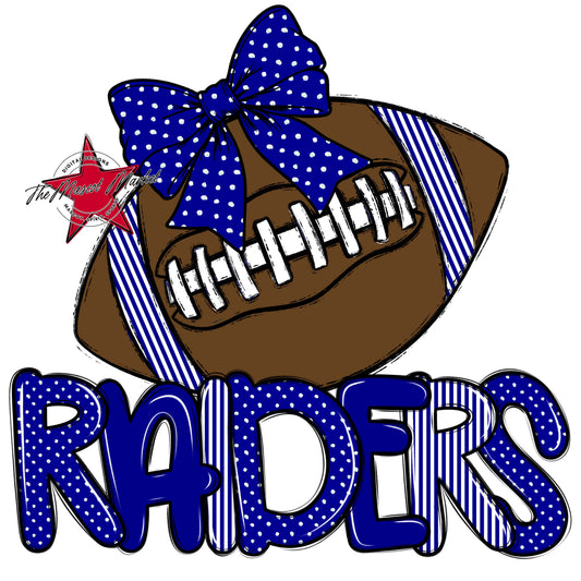 Raiders Football Spirit Design-Blue