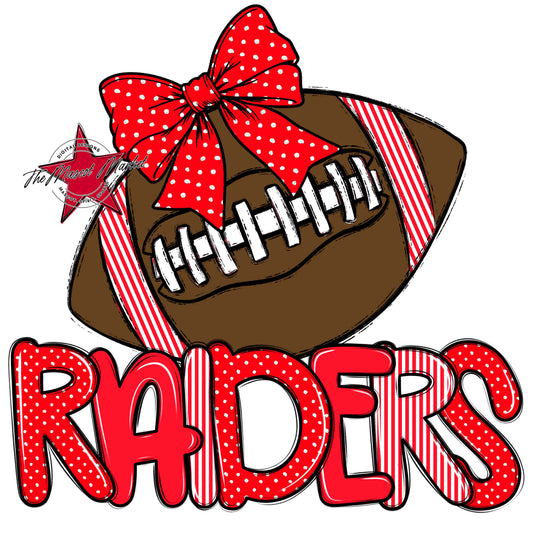 Raiders Football Spirit Design-Bright Red