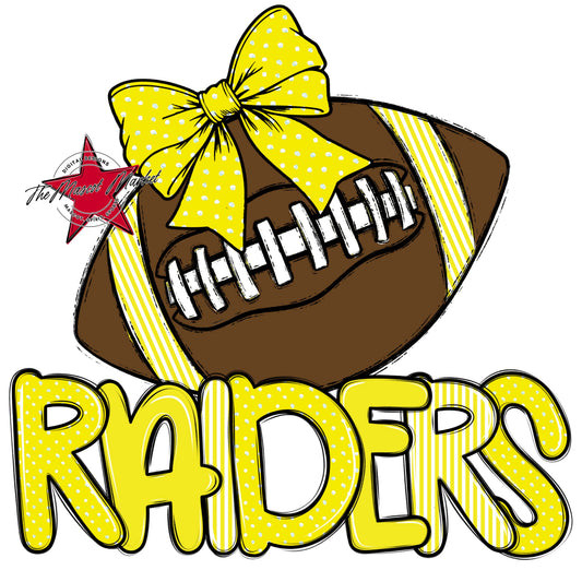 Raiders Football Spirit Design-Bright Yellow