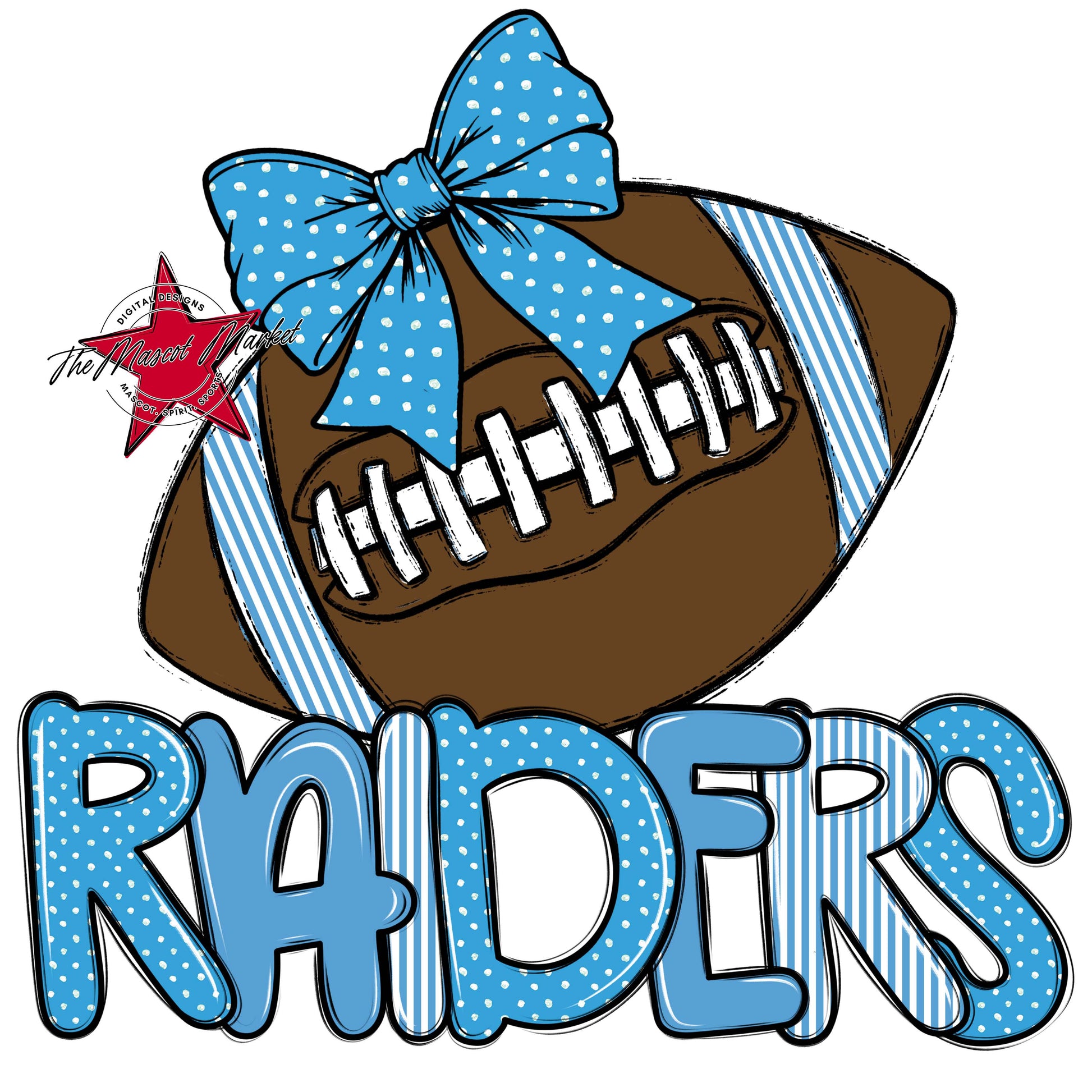 Raiders Football Spirit Design-Carolina Blue