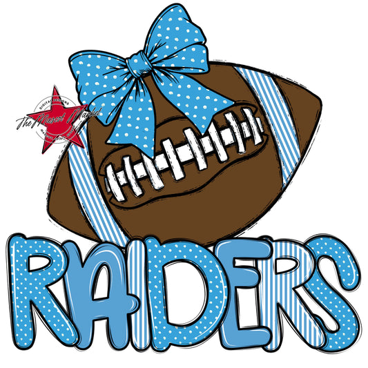 Raiders Football Spirit Design-Carolina Blue