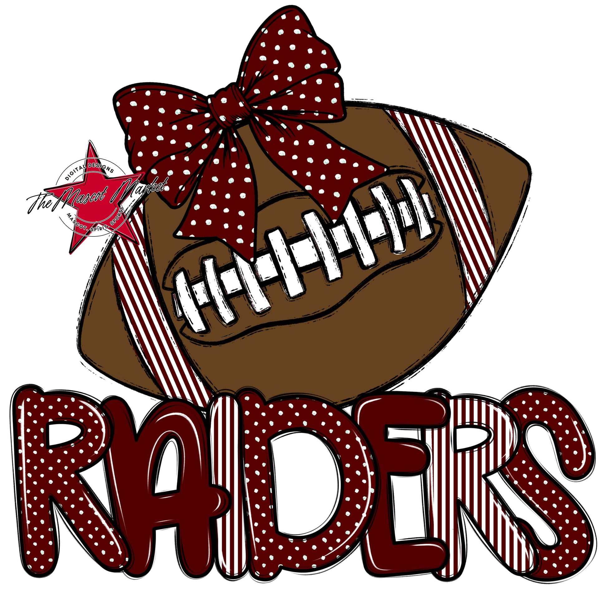 Raiders Football Spirit Design-Maroon