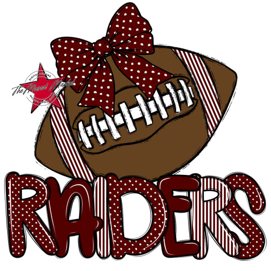 Raiders Football Spirit Design-Maroon