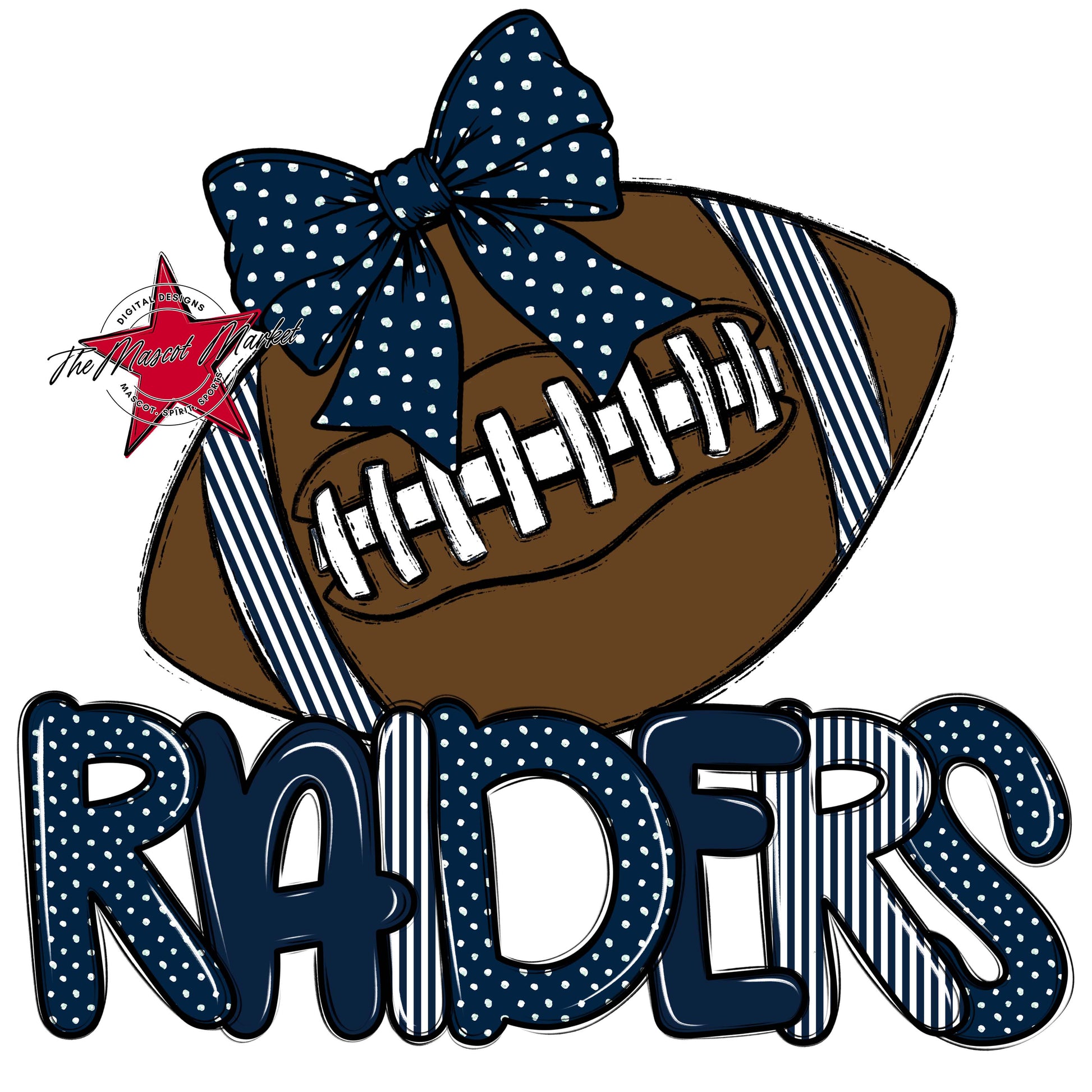 Raiders Football Spirit Design-Navy