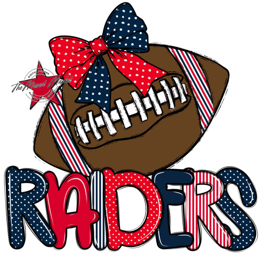 Raiders Football Spirit Design-Navy & Red