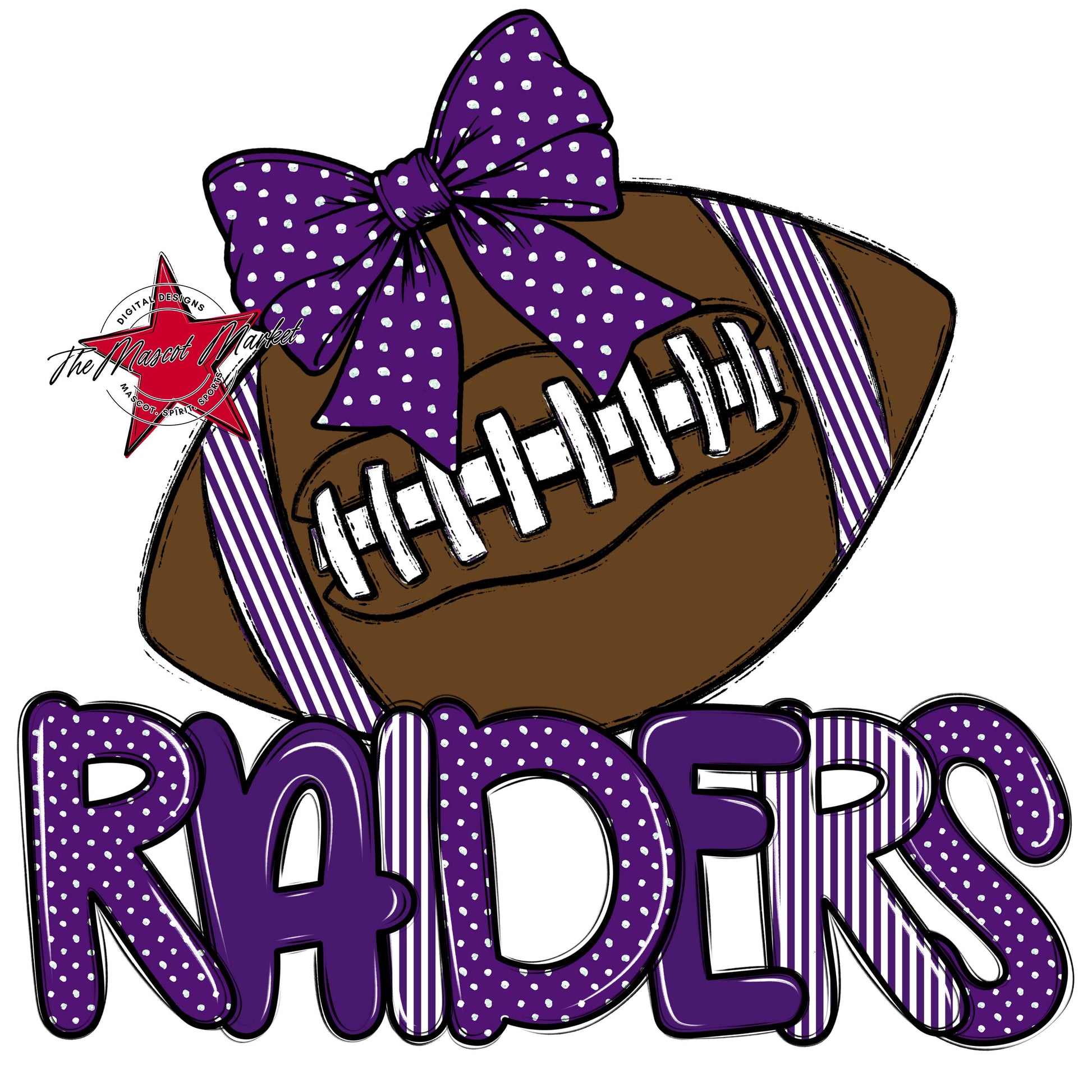 Raiders Football Spirit Design-Purple