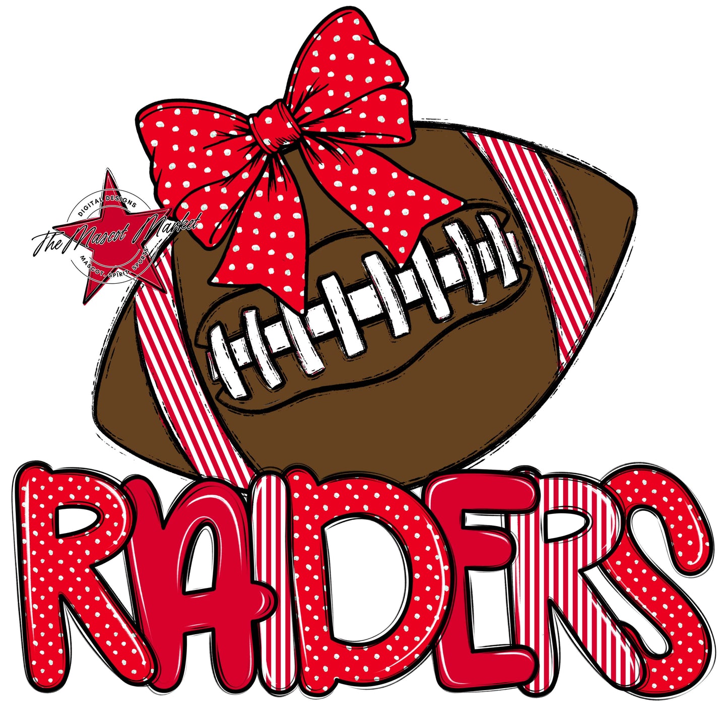 Raiders Football Spirit Design-Red