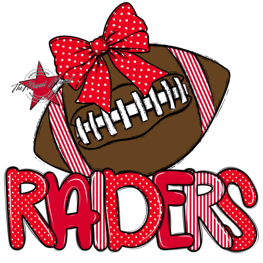 Raiders Football Spirit Design-Red