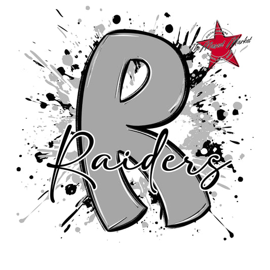 Raiders Mascot Splatter-Grey