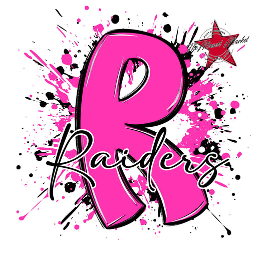 Raiders Mascot Splatter-Pink