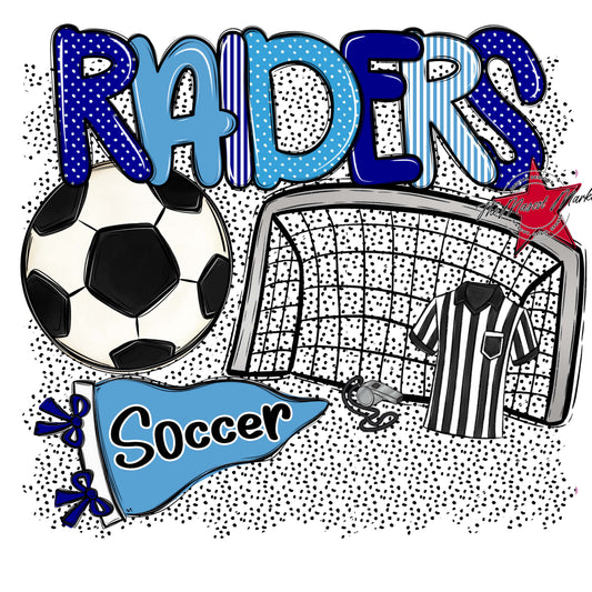 Raiders Soccer Spirit-Blue & Carolina Blue