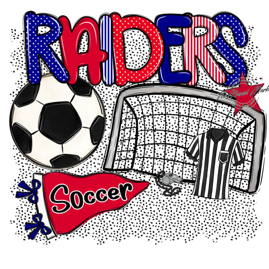 Raiders Soccer Spirit-Blue & Red