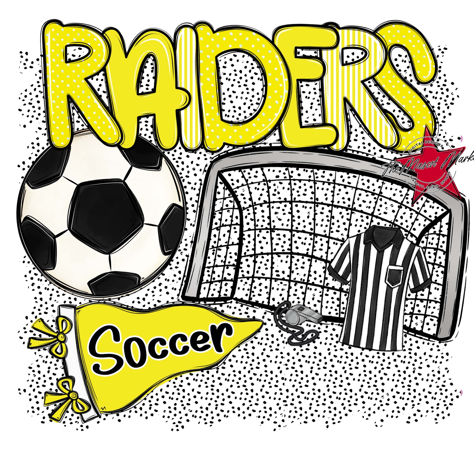 Raiders Soccer Spirit-Bright Yellow
