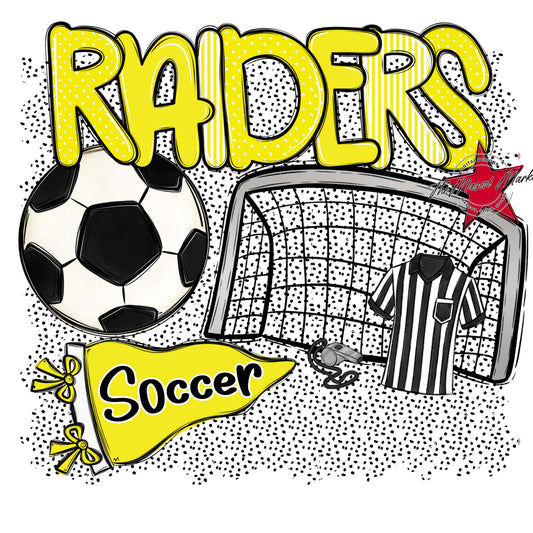 Raiders Soccer Spirit-Bright Yellow