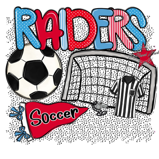 Raiders Soccer Spirit-Carolina Blue & Red