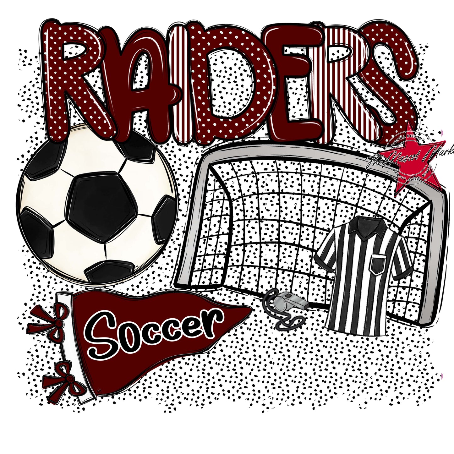 Raiders Soccer Spirit-Maroon