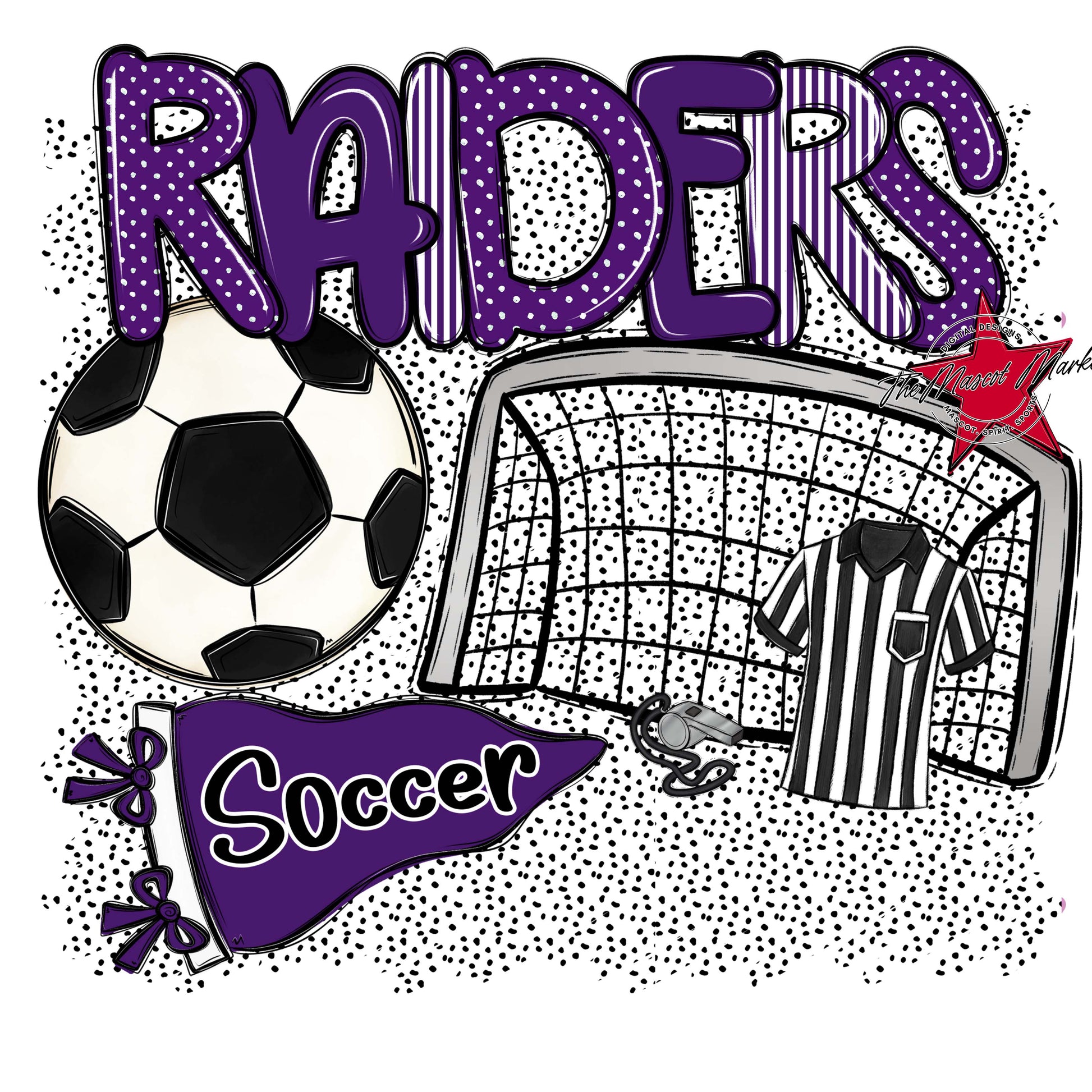 Raiders Soccer Spirit-Purple