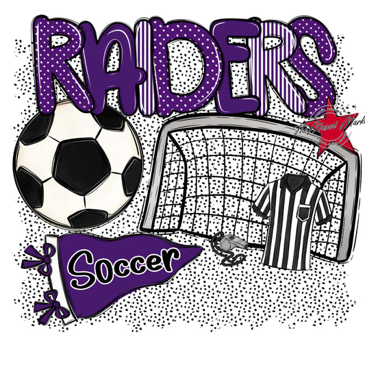 Raiders Soccer Spirit-Purple