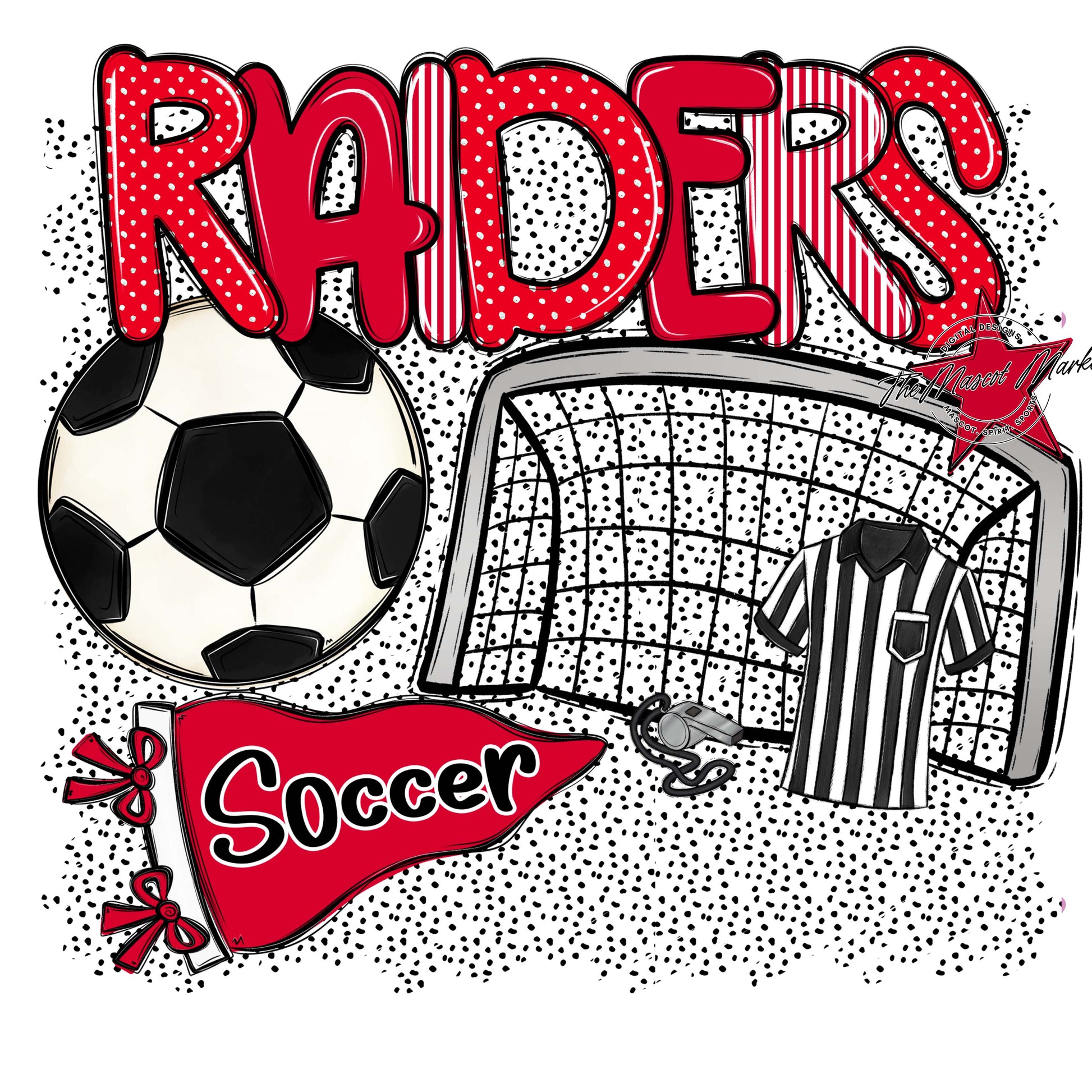 Raiders Soccer Spirit-Red