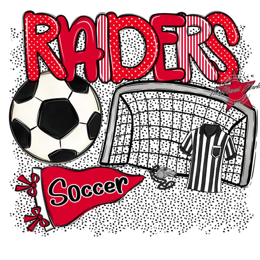 Raiders Soccer Spirit-Red