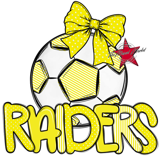 Raiders Soccer Spirit Design-Bright Yellow