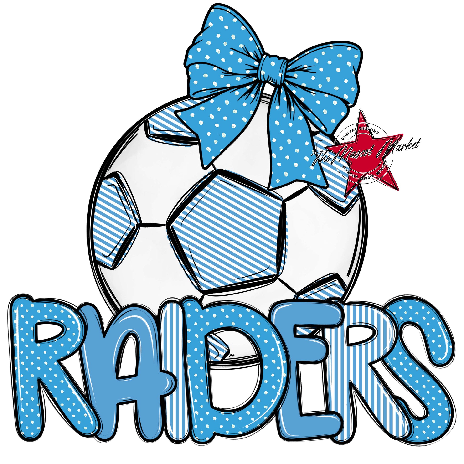 Raiders Soccer Spirit Design-Carolina Blue