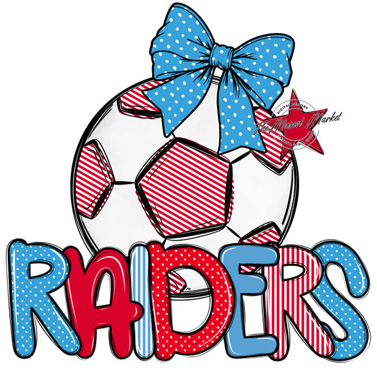 Raiders Soccer Spirit Design-Carolina Blue & Red