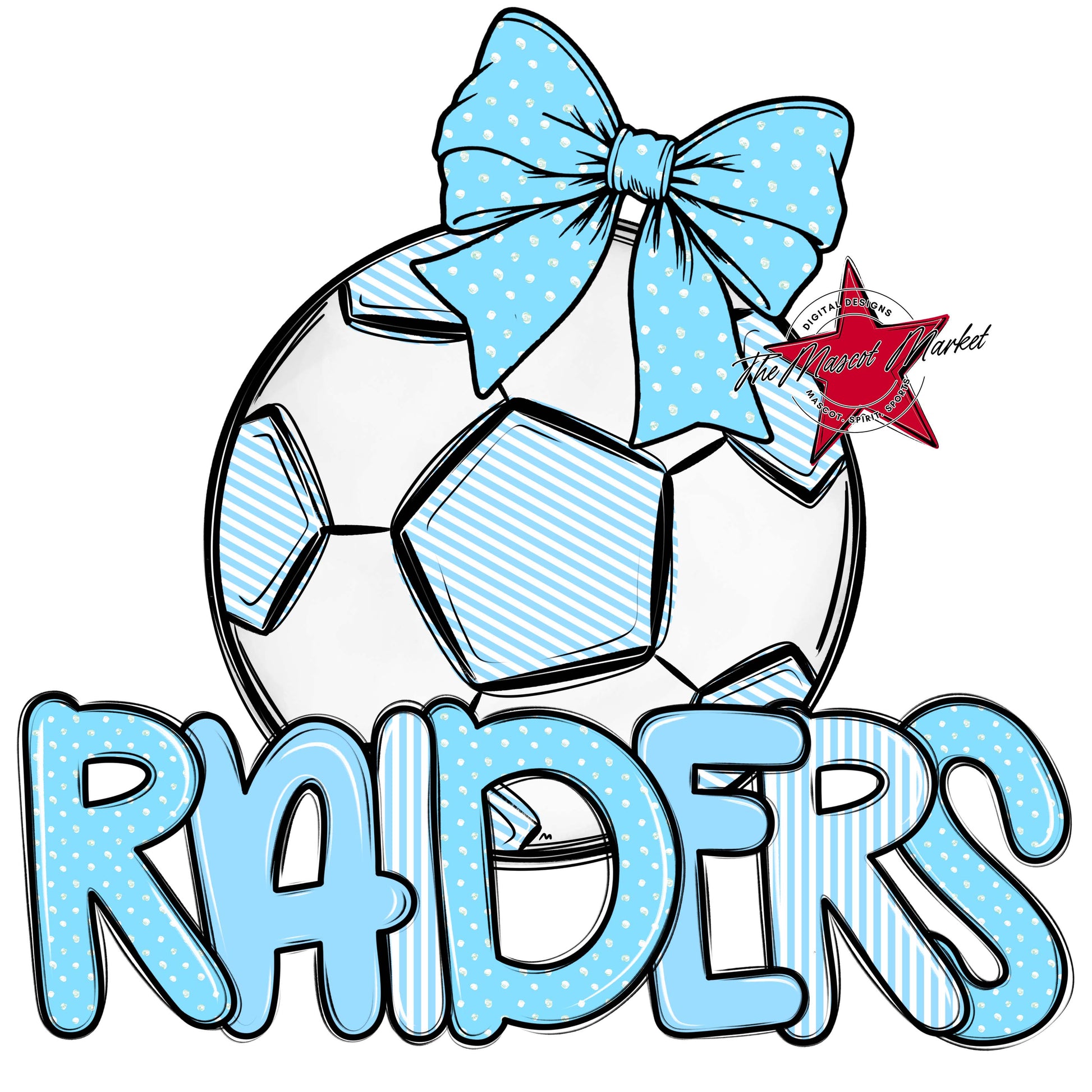 Raiders Soccer Spirit Design-Columbia Blue