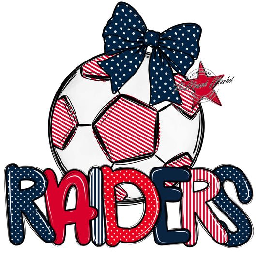 Raiders Soccer Spirit Design-Navy & Red
