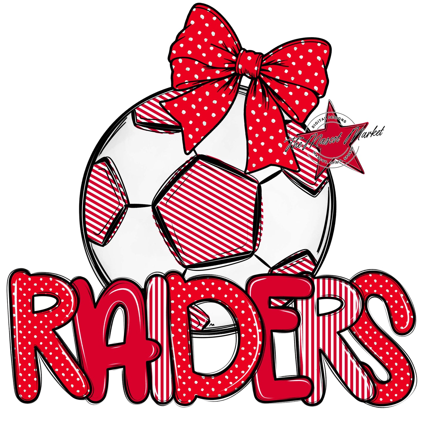 Raiders Soccer Spirit Design-Red