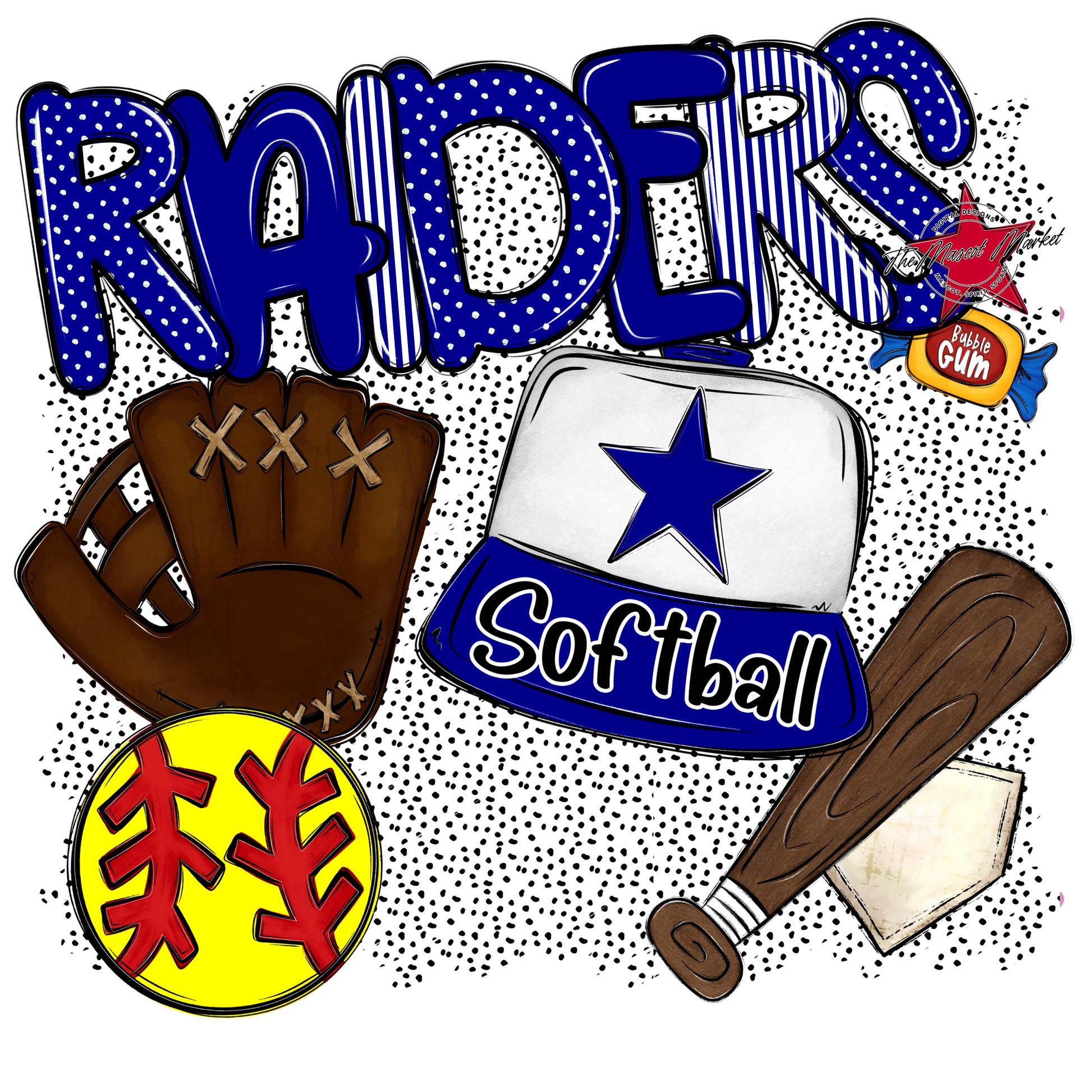 Raiders Softball Spirit-Blue