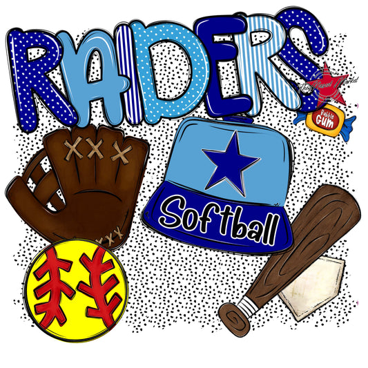 Raiders Softball Spirit-Blue & Carolina Blue