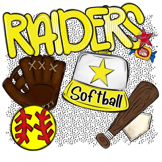 Raiders Softball Spirit-Bright Yellow