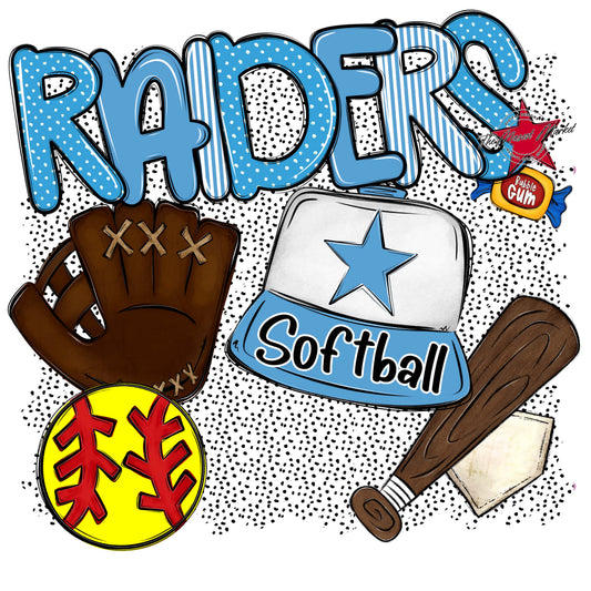 Raiders Softball Spirit-Carolina Blue
