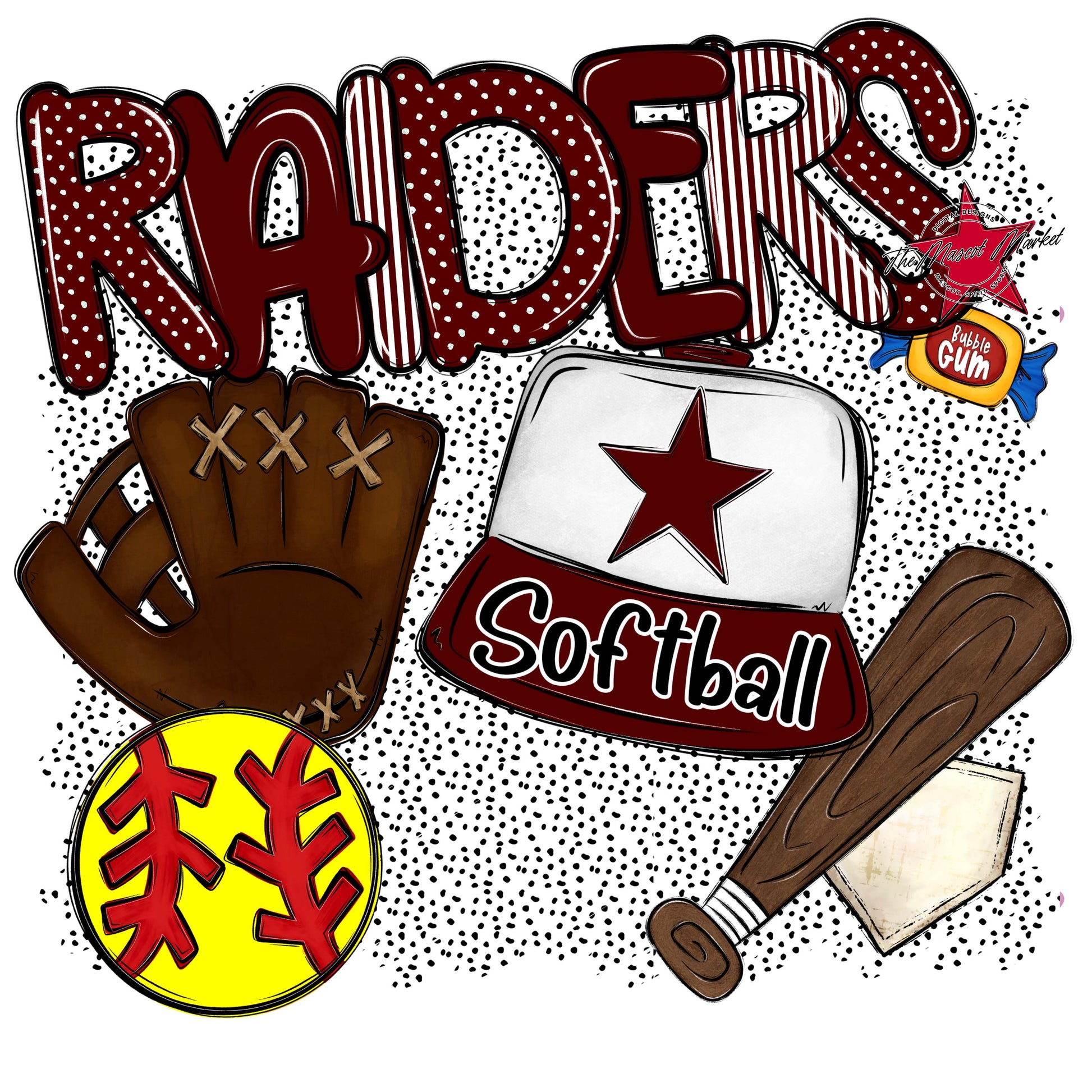 Raiders Softball Spirit-Maroon