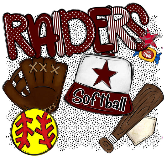 Raiders Softball Spirit-Maroon