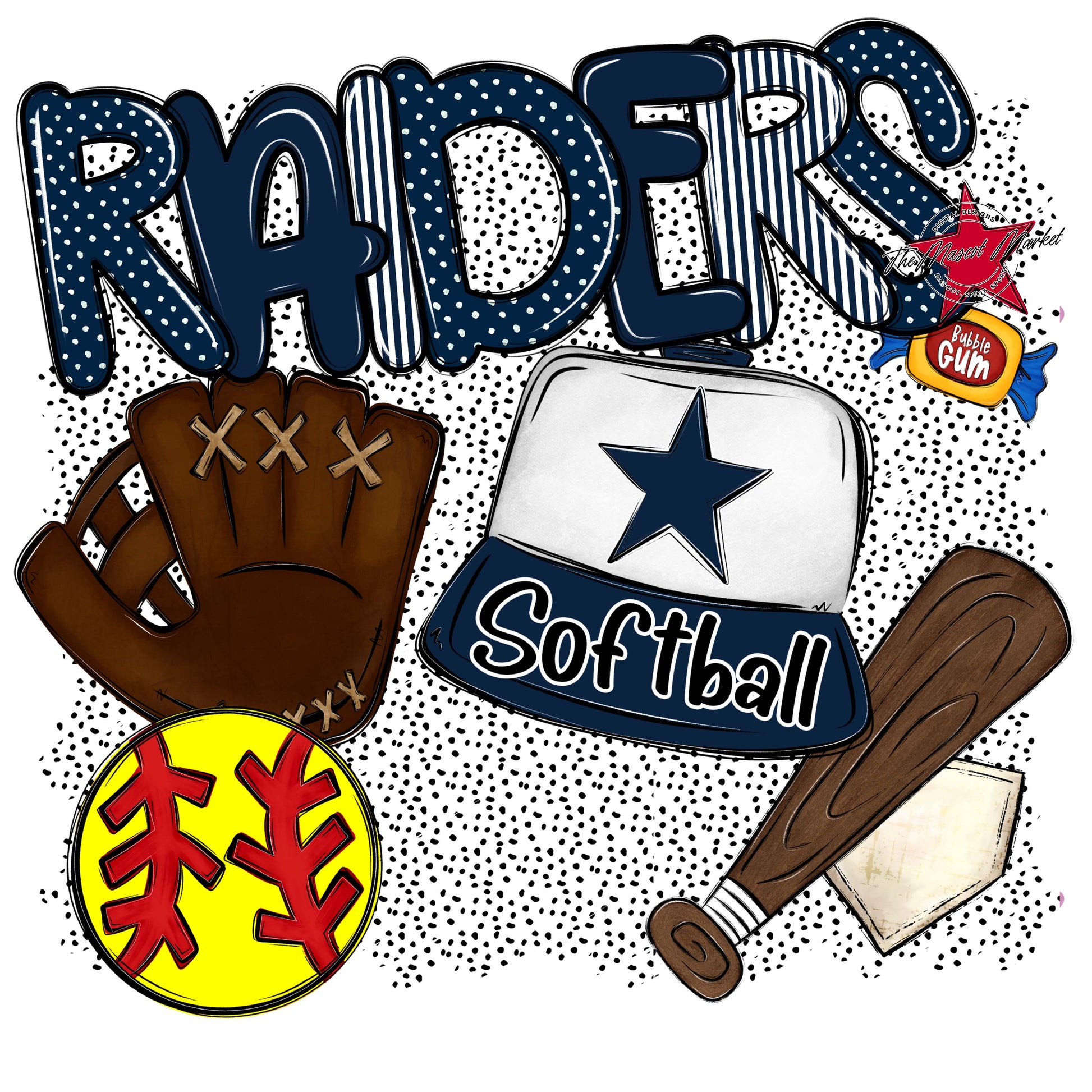 Raiders Softball Spirit-Navy